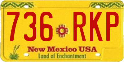 NM license plate 736RKP