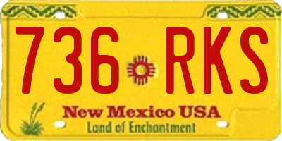 NM license plate 736RKS