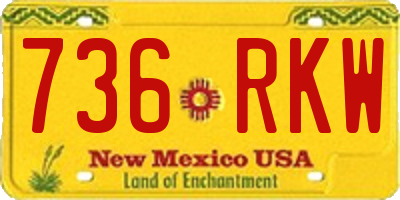 NM license plate 736RKW