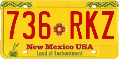 NM license plate 736RKZ