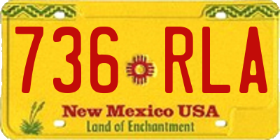 NM license plate 736RLA