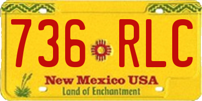 NM license plate 736RLC