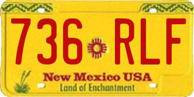 NM license plate 736RLF