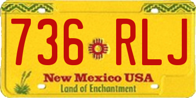 NM license plate 736RLJ