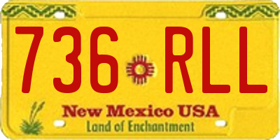 NM license plate 736RLL