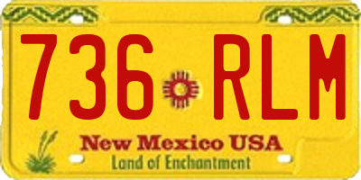 NM license plate 736RLM