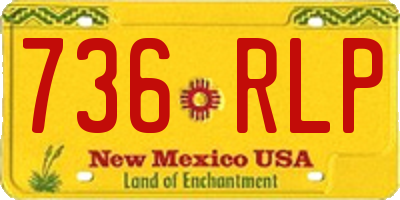 NM license plate 736RLP