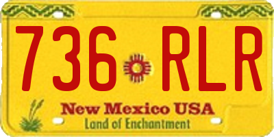 NM license plate 736RLR