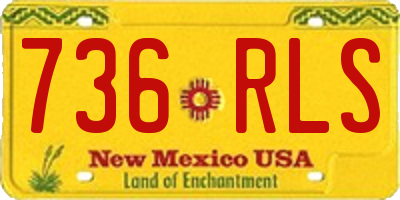 NM license plate 736RLS