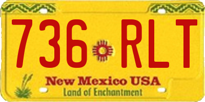 NM license plate 736RLT