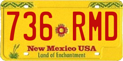 NM license plate 736RMD