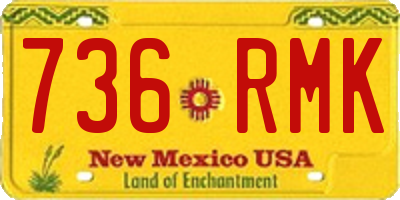 NM license plate 736RMK