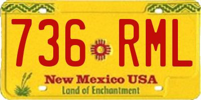 NM license plate 736RML