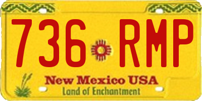 NM license plate 736RMP