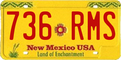 NM license plate 736RMS