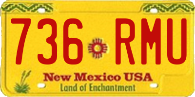 NM license plate 736RMU