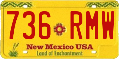 NM license plate 736RMW