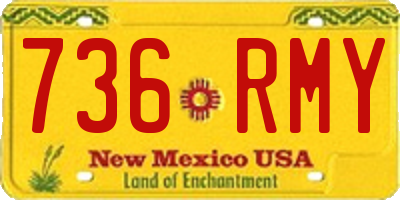 NM license plate 736RMY