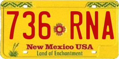 NM license plate 736RNA
