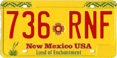 NM license plate 736RNF