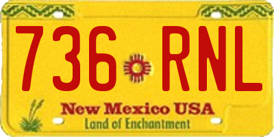 NM license plate 736RNL
