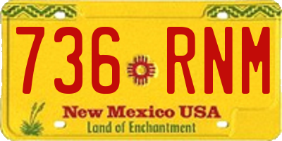 NM license plate 736RNM