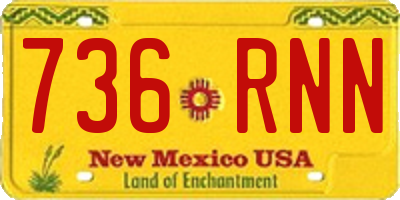 NM license plate 736RNN