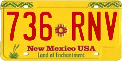 NM license plate 736RNV