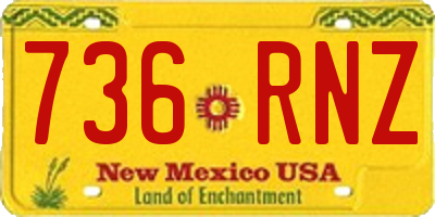 NM license plate 736RNZ