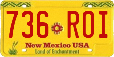 NM license plate 736ROI