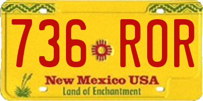 NM license plate 736ROR