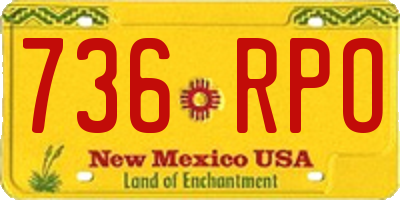 NM license plate 736RPO