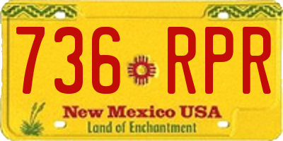 NM license plate 736RPR