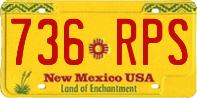 NM license plate 736RPS