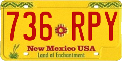 NM license plate 736RPY