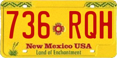 NM license plate 736RQH