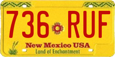 NM license plate 736RUF