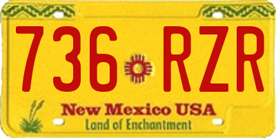 NM license plate 736RZR