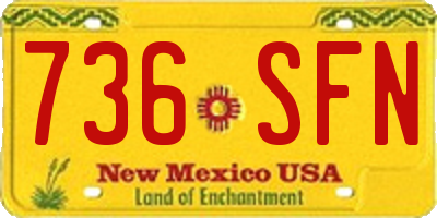NM license plate 736SFN