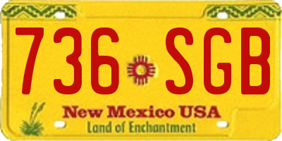 NM license plate 736SGB