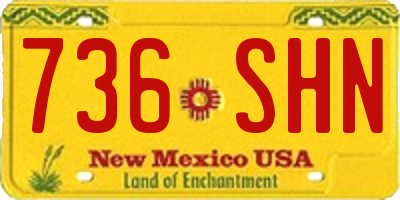 NM license plate 736SHN