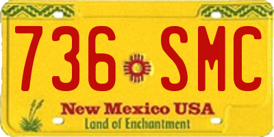 NM license plate 736SMC