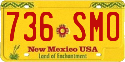 NM license plate 736SMO