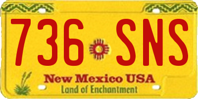 NM license plate 736SNS