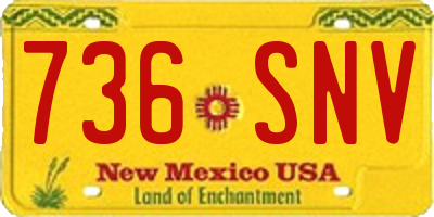NM license plate 736SNV
