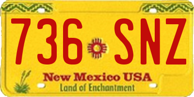 NM license plate 736SNZ