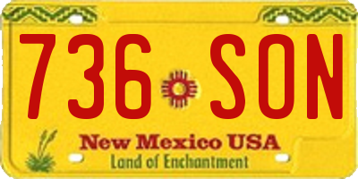 NM license plate 736SON