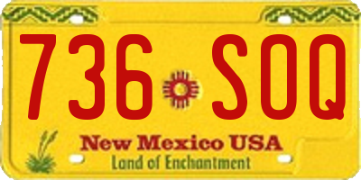 NM license plate 736SOQ