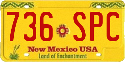 NM license plate 736SPC