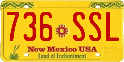 NM license plate 736SSL